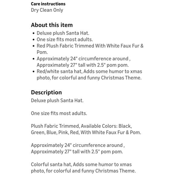 OLLULL Deluxe Adults Santa Hat for Colorful Christmas Red Long Tail Warm s4 - Picture 7 of 8